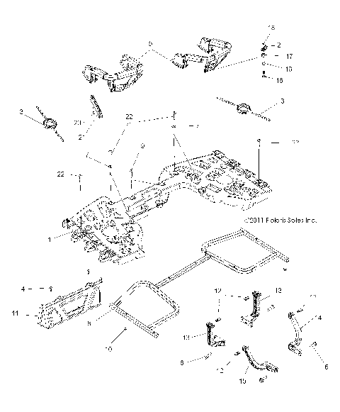 BODY, REAR RACK ASM. - A13DN8EAF/EAL/EAR (49ATVRACKMTGRR12SPTRG550)