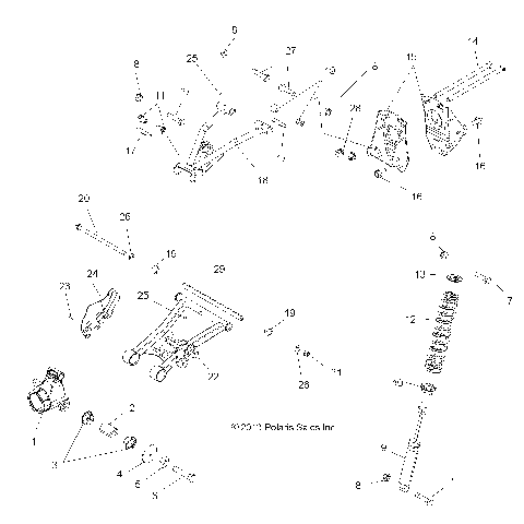 SUSPENSION, REAR - A15SHS57CS (49ATVSUSPRR13SP500)