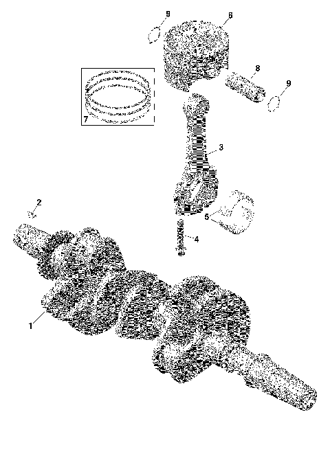 01- Rotax - Crankshaft And Pistons - Turbo - Turbo R