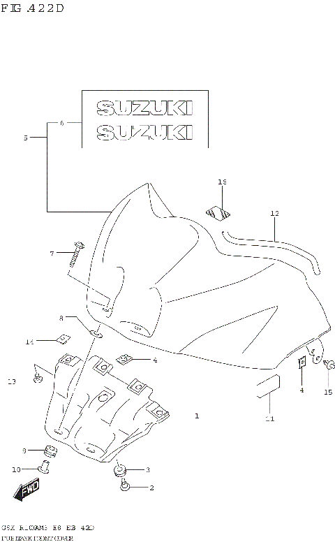 FUEL TANK FRONT COVER (GSX-R1000RZA:E33)
