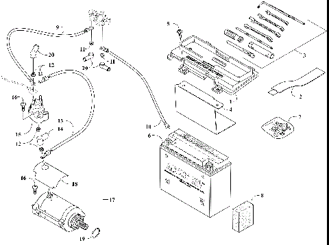 BATTERY AND STARTER ASSEMBLY [303003]