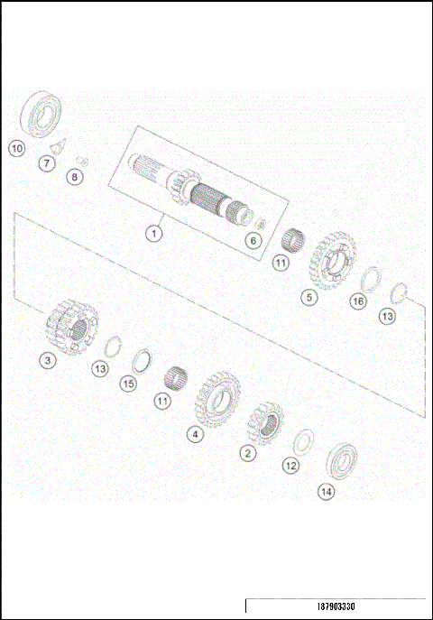 TRANSMISSION I - MAIN SHAFT