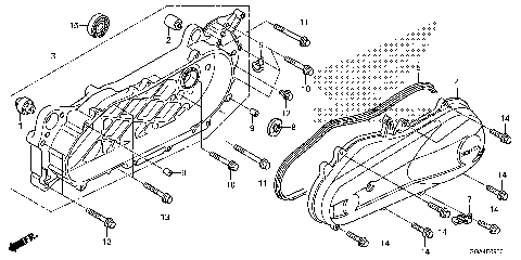 SWINGARM@LEFT SIDE COVER