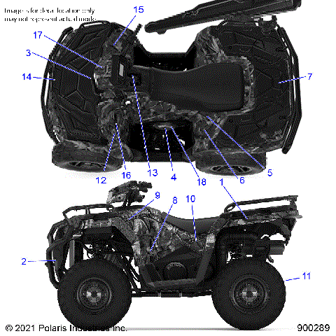 BODY, DECALS - A22SHD57A9 (900289)