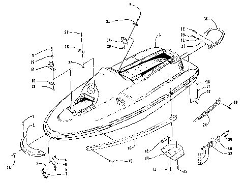 HULL AND RELATED PARTS ASSEMBLY [73091]