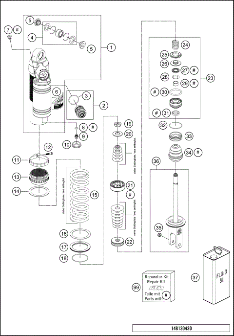SHOCK ABSORBER DISASSEMBLED