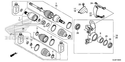 FRONT KNUCKLE@DRIVESHAFT