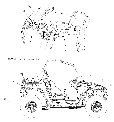 BODY, DECALS - R12VH57AD (49RGRDECAL12RZR600)