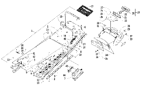 TUNNEL, REAR BUMPER, AND TAILLIGHT ASSEMBLY [88403]