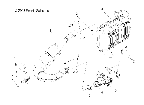ENGINE, EXHAUST - S12PT5BSL/BEL (49SNOWEXHAUST09550SHIFT)