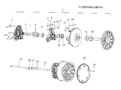 DRIVE TRAIN, CLUTCH, PRIMARY - S12PT5BSL/BEL (49SNOWDRIVECLUTCH09TRLTRG)