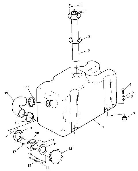 FUEL TANK SLT 780 B964588 and  Intl. SLT 780 I964588 (4935683568A009)