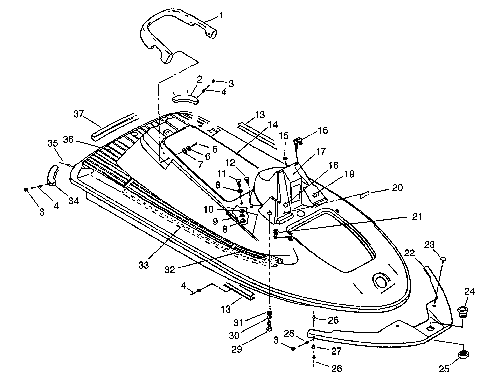 HULL and BODY SL 700 B964066 and Intl. SL 700 I964066 (4935633563A005)