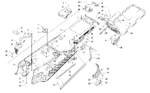 TUNNEL, REAR BUMPER, AND SNOWFLAP ASSEMBLY [104584]