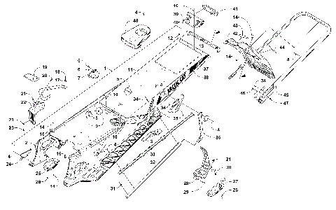 TUNNEL, REAR BUMPER, AND SNOWFLAP ASSEMBLY [104458]