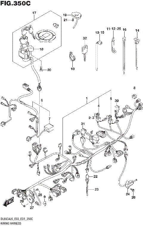 WIRING HARNESS (DL650AL6 E03)