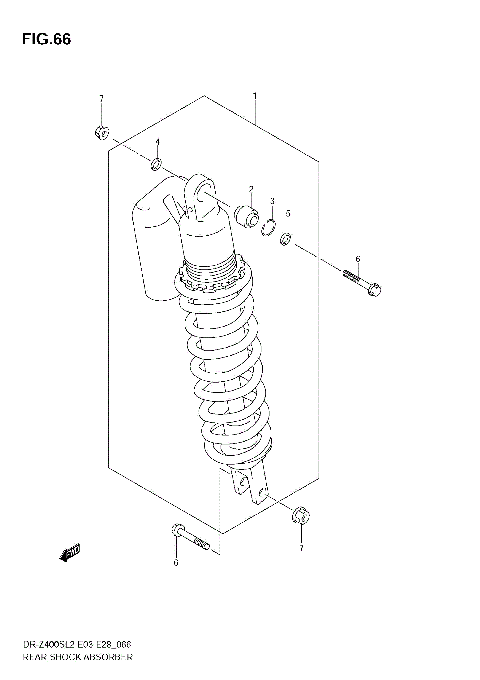 REAR SHOCK ABSORBER (E28)