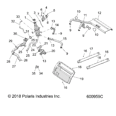 ENGINE, COOLING SYSTEM - S19DDH8RS ALL OPTIONS (600959C)