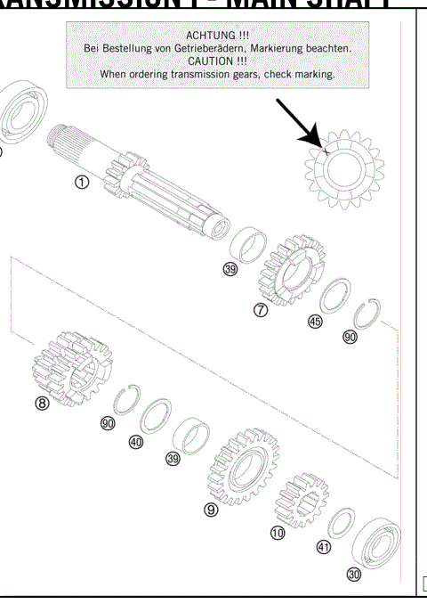 TRANSMISSION I - MAINSHAFT 
