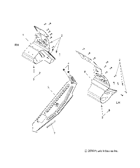 CHASSIS, CLUTCH GUARD and FOOTRESTS - S15DP8 ALL OPTIONS (49SNOWCLUTCHGUARD15PROS)