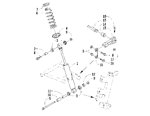 SHOCK ABSORBER AND SWAY BAR ASSEMBLY [86235]