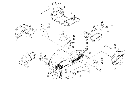 FRONT RACK, BODY PANEL, AND HEADLIGHT ASSEMBLIES [94095]