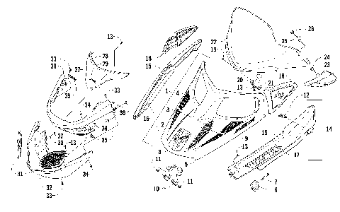 HOOD, WINDSHIELD, AND FRONT BUMPER ASSEMBLY [89945]