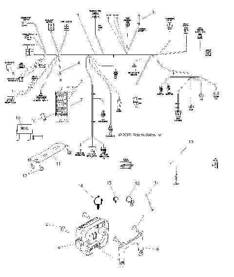 ELECTRICAL, WIRE HARNESS - R10VH76 ALL OPTIONS (49RGRHARNESS10RZR)
