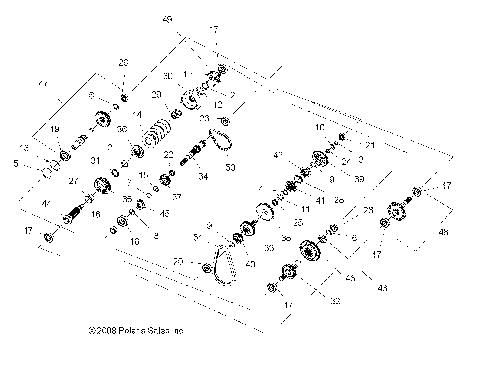 DRIVE TRAIN, MAIN GEARCASE INTERNALS - A09ZX85FS/CFS (49ATVTRANSINTL09SPXP850)