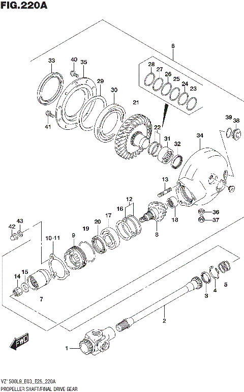 PROPELLER SHAFT/FINAL DRIVE GEAR
