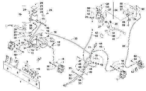 HYDRAULIC AND PARKING BRAKE ASSEMBLIES [303485]