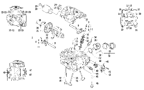 CYLINDER HEAD AND CAMSHAFT/VALVE ASSEMBLY (UP TO ENGINE SERIAL NO. 0309069) [93196]