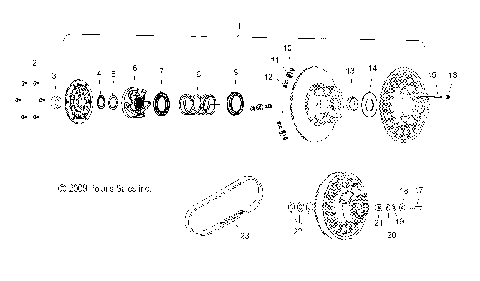 DRIVE TRAIN, CLUTCH, SECONDARY - S12BP6 ALL OPTIONS (49SNOWDRIVENCLUTCH11RUSH)