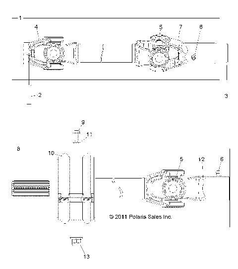 DRIVE TRAIN, FRONT PROP SHAFT - Z14JT9EFX (49RGRSHAFTPROP12RZRXP900)