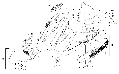 HOOD, WINDSHIELD, AND FRONT BUMPER ASSEMBLY [104166]