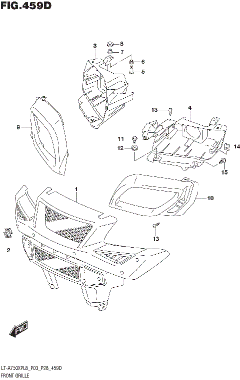 FRONT GRILLE (LT-A750XPBL8 P03)