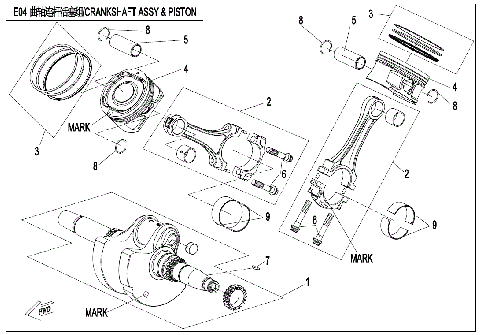 CRANKSHAFT & CONNECTING ROD & PISTON ASSY