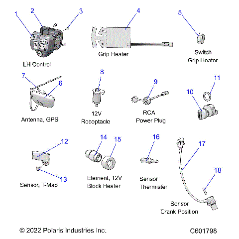 ELECTRICAL, SWITCHES, SENSORS and COMPONENTS 1 - S23FJE9FS/9FE ALL OPTIONS (C601798)