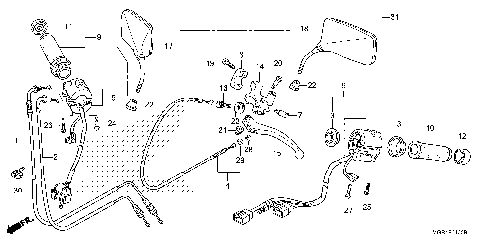 HANDLE LEVER@SWITCH@CABLE