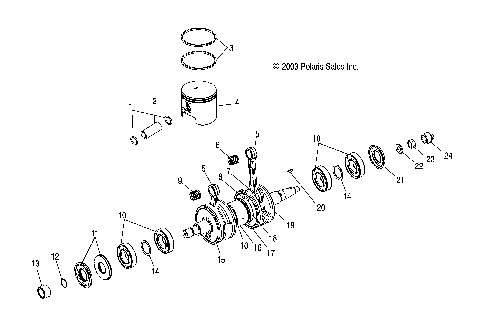 CRANKSHAFT and PISTON - W045297DA/IA/IB (4990519051C03)