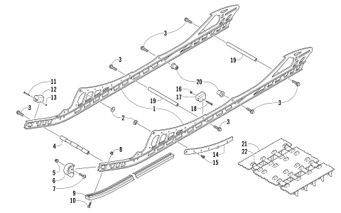 SLIDE RAIL AND TRACK ASSEMBLY