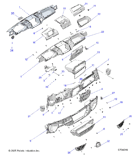 BODY, DASH - R26RRED4FB/CB/CP (C734016)
