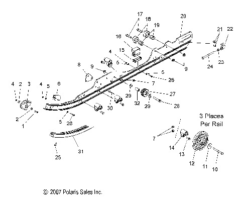 SUSPENSION, RAIL MOUNTING - S09PT7ES/EE/FS (49SNOWSUSPRAIL08600TRG)