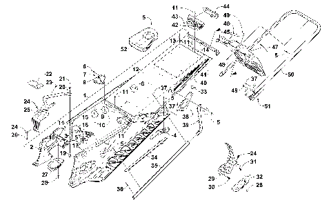 TUNNEL, REAR BUMPER, AND SNOWFLAP ASSEMBLY [102148]