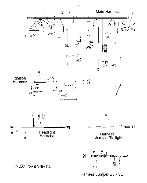 ELECTRICAL, WIRING HARNESSES - S10PG8/PH8 ALL OPTIONS (49SNOWHARNESS10800RMK155)