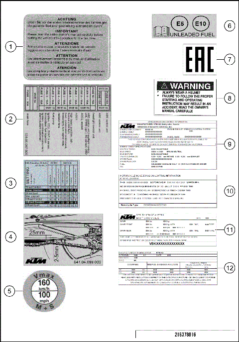 TECHNIC INFORMATION STICKER
