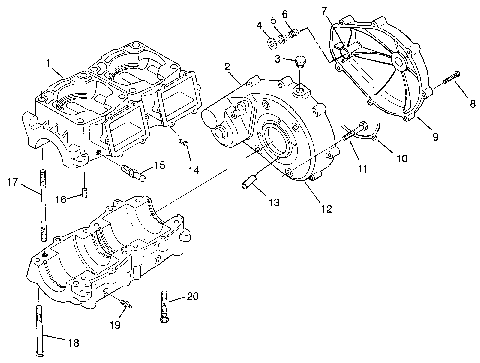 CRANKCASE HURRICANE B964466 and Intl. HURRICANE I964466 (4935733573B014)