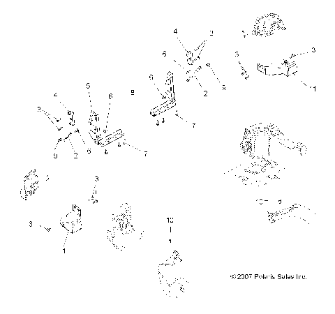 BODY, TAILGATE BRACKETS - A12TN55FA (49ATVTAILGATEMTG08SPX25)
