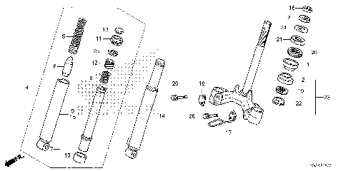 FRONT FORK@STEERING STEM