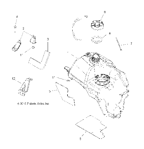 BODY, FUEL TANK ASM. - A12DH50AX/AZ (49ATVFUEL11SP500TRG)